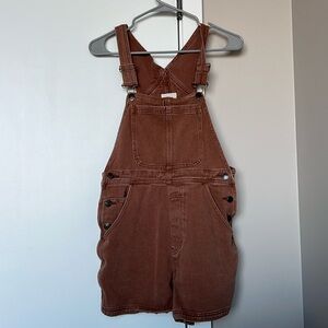 Brown Denim Overalls